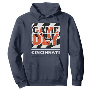 BFT Game Day Hoodie Retro Vintage Game Dey White Stripes TS10 Navy Print Your Wear
