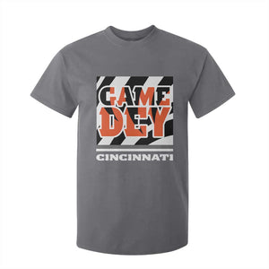 BFT Game Day T Shirt For Kid Retro Vintage Game Dey White Stripes TS10 Charcoal Print Your Wear