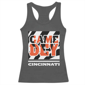 BFT Game Day Racerback Tank Top Retro Vintage Game Dey White Stripes TS10 Dark Heather Print Your Wear