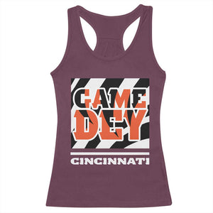 BFT Game Day Racerback Tank Top Retro Vintage Game Dey White Stripes TS10 Maroon Print Your Wear