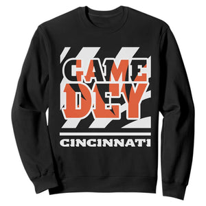 BFT Game Day Sweatshirt Retro Vintage Game Dey White Stripes TS10 Black Print Your Wear