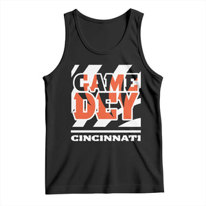 BFT Game Day Tank Top Retro Vintage Game Dey White Stripes TS10 Black Print Your Wear