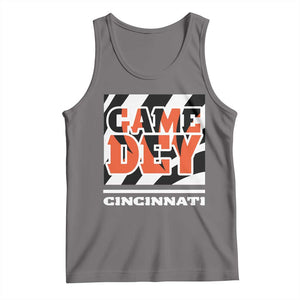 BFT Game Day Tank Top Retro Vintage Game Dey White Stripes TS10 Deep Heather Print Your Wear