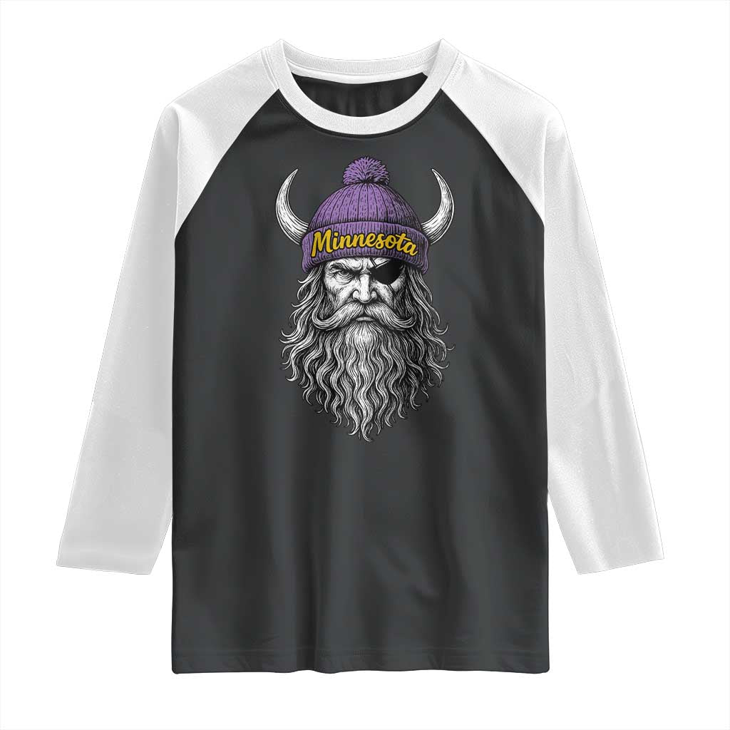 Vintage VF Raglan Shirt Retro Football Sports Fan MFV TS10 Black White Print Your Wear