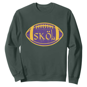 Skol Football Sweatshirt Retro Nordic Scandinavian Warrior Axe VF TS10 Dark Forest Green Print Your Wear