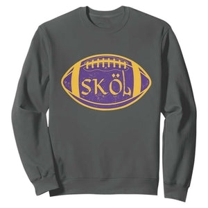 Skol Football Sweatshirt Retro Nordic Scandinavian Warrior Axe VF TS10 Dark Heather Print Your Wear