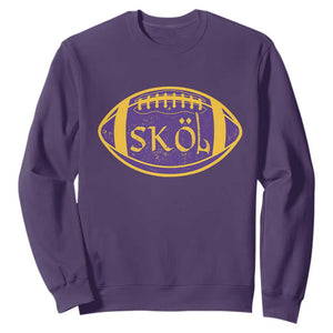 Skol Football Sweatshirt Retro Nordic Scandinavian Warrior Axe VF TS10 Purple Print Your Wear
