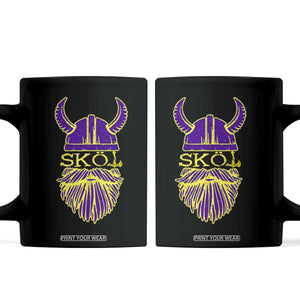 Skol Nordic Scandinavian Warrior Helmet Coffee Mug Retro Football Sports Fan MFV TS10 Black Print Your Wear