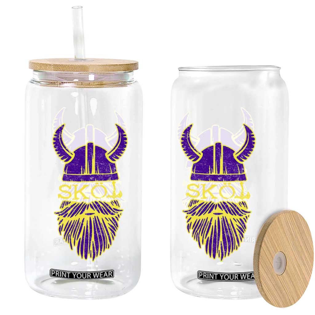Skol Nordic Scandinavian Warrior Helmet Glass Can Retro Football Sports Fan MFV TS10 Print Your Wear