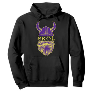 Skol Nordic Scandinavian Warrior Helmet Hoodie Retro Football Sports Fan MFV TS10 Black Print Your Wear