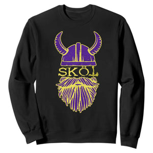 Skol Nordic Scandinavian Warrior Helmet Sweatshirt Retro Football Sports Fan MFV TS10 Black Print Your Wear