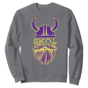 Skol Nordic Scandinavian Warrior Helmet Sweatshirt Retro Football Sports Fan MFV TS10 Charcoal Print Your Wear