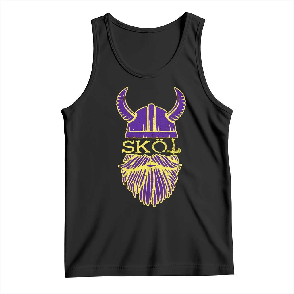 Skol Nordic Scandinavian Warrior Helmet Tank Top Retro Football Sports Fan MFV TS10 Black Print Your Wear