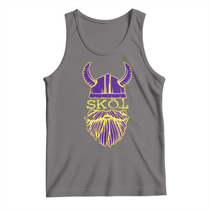 Skol Nordic Scandinavian Warrior Helmet Tank Top Retro Football Sports Fan MFV TS10 Deep Heather Print Your Wear