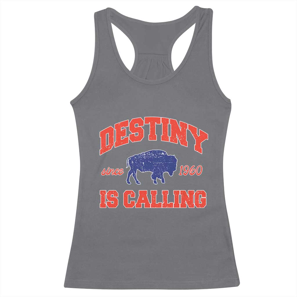 BFB Game Day Racerback Tank Top Vintage Destiny is Calling Victory Monday TS10 Charcoal Print Your Wear