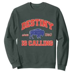BFB Game Day Sweatshirt Vintage Destiny is Calling Victory Monday TS10 Dark Forest Green Print Your Wear