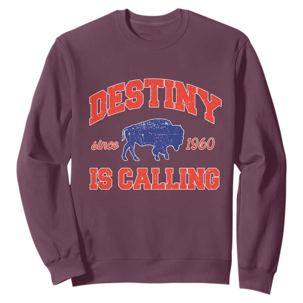 BFB Game Day Sweatshirt Vintage Destiny is Calling Victory Monday TS10 Maroon Print Your Wear