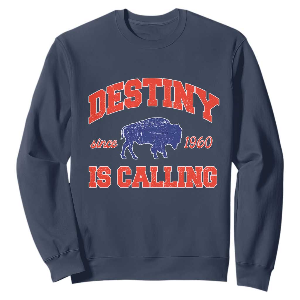 BFB Game Day Sweatshirt Vintage Destiny is Calling Victory Monday TS10 Navy Print Your Wear