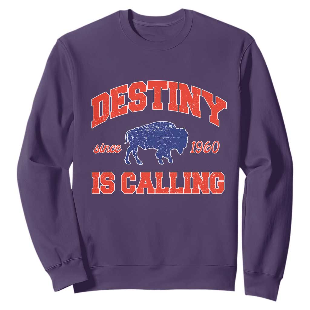 BFB Game Day Sweatshirt Vintage Destiny is Calling Victory Monday TS10 Purple Print Your Wear