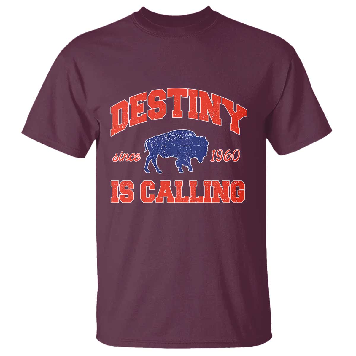 BFB Game Day T Shirt Vintage Destiny is Calling Victory Monday TS10 Maroon Print Your Wear