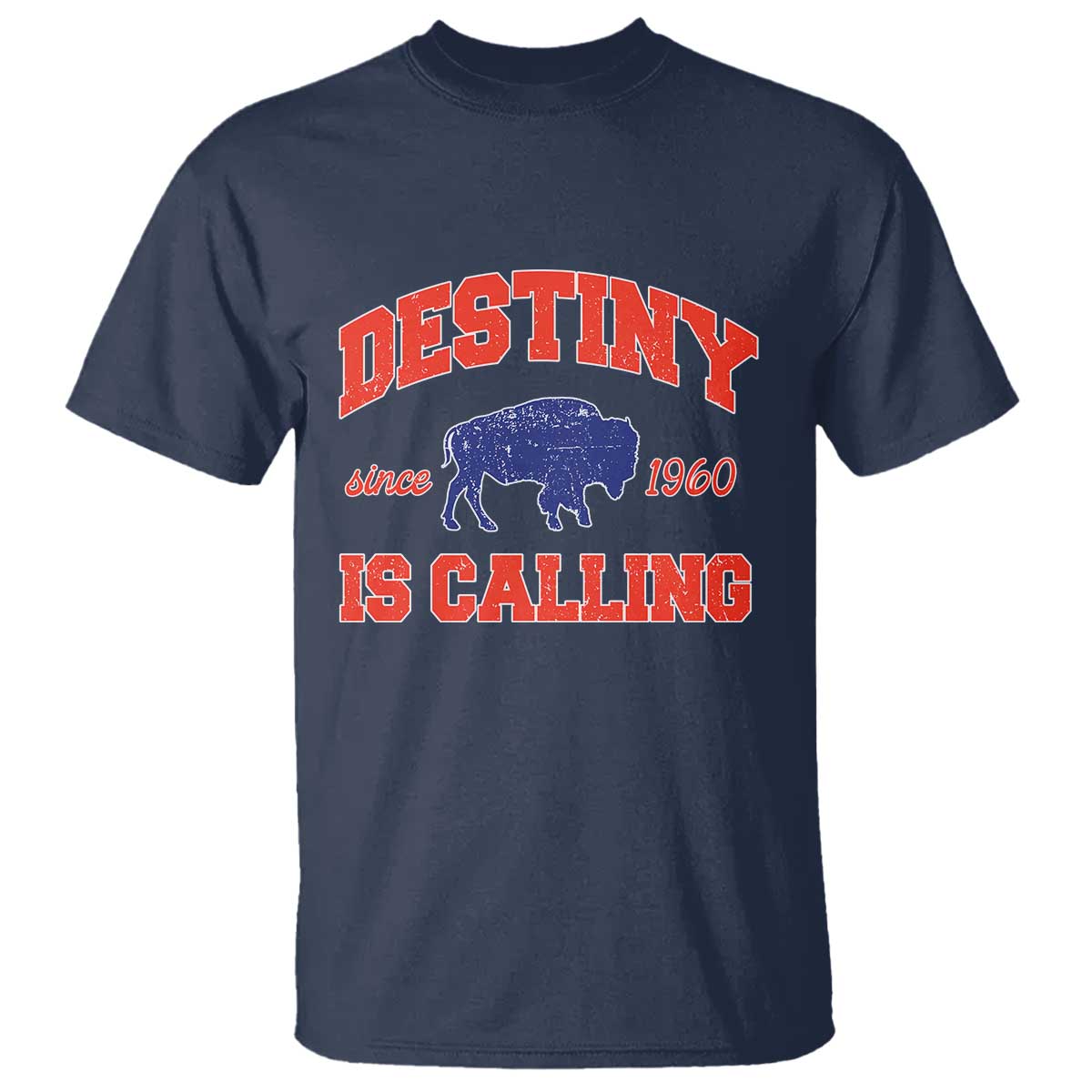 BFB Game Day T Shirt Vintage Destiny is Calling Victory Monday TS10 Navy Print Your Wear