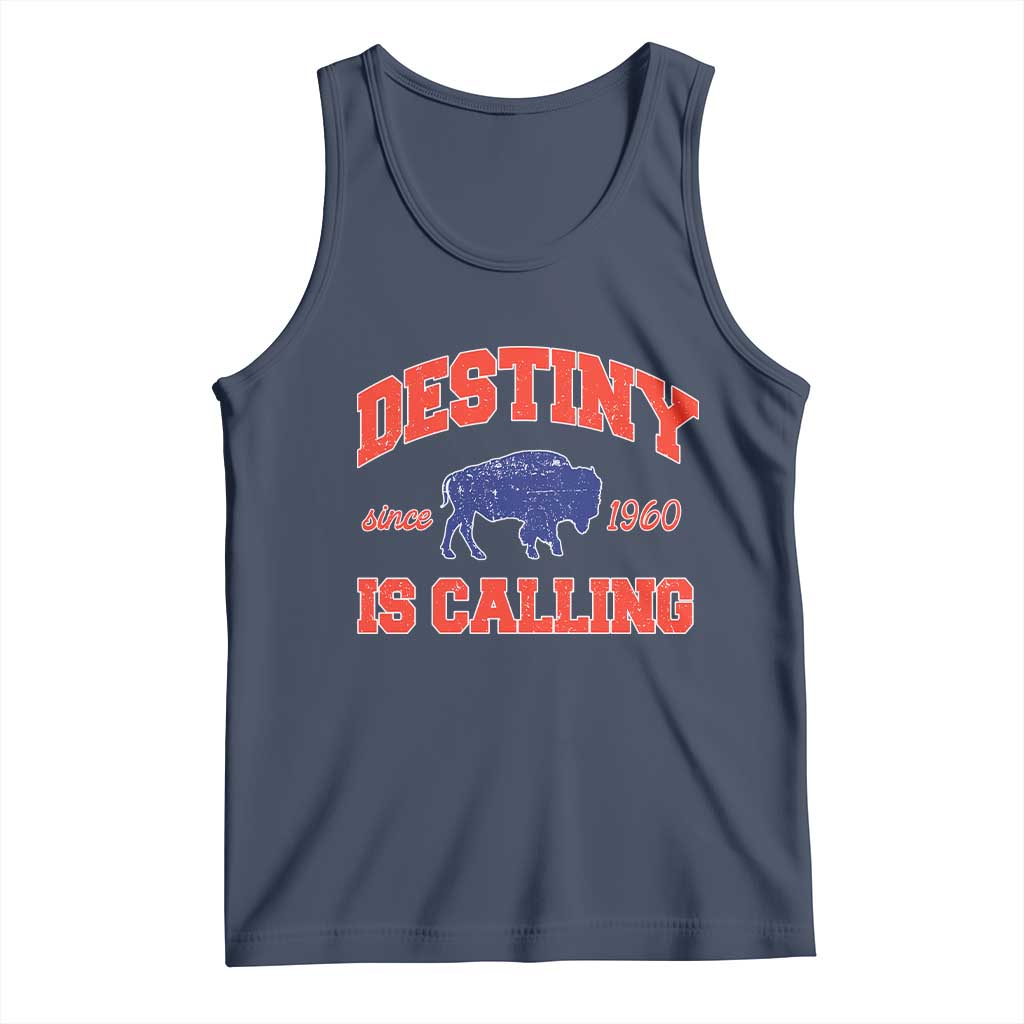 BFB Game Day Tank Top Vintage Destiny is Calling Victory Monday TS10 Navy Print Your Wear