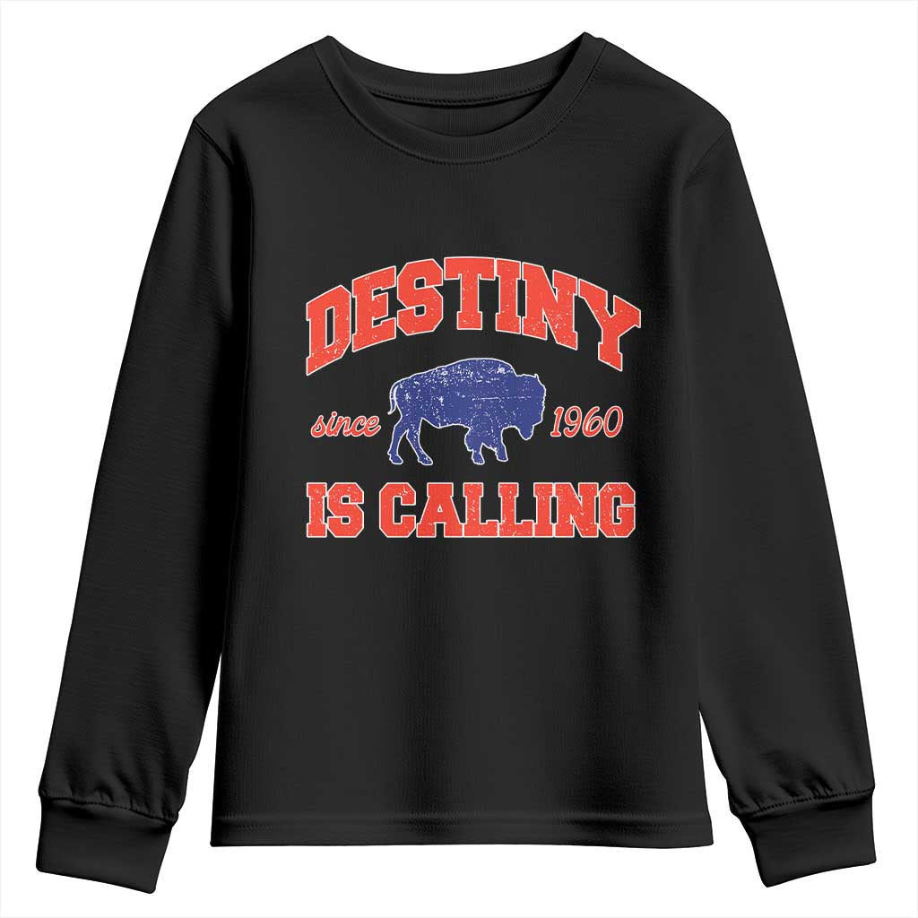BFB Game Day Youth Sweatshirt Vintage Destiny is Calling Victory Monday TS10 Black Print Your Wear