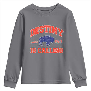 BFB Game Day Youth Sweatshirt Vintage Destiny is Calling Victory Monday TS10 Charcoal Print Your Wear
