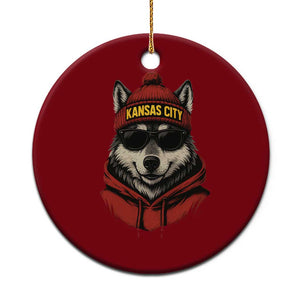 KC Game Day Ceramic Ornament Vintage Retro Football Mascot TS10 1pc Red Print Your Wear