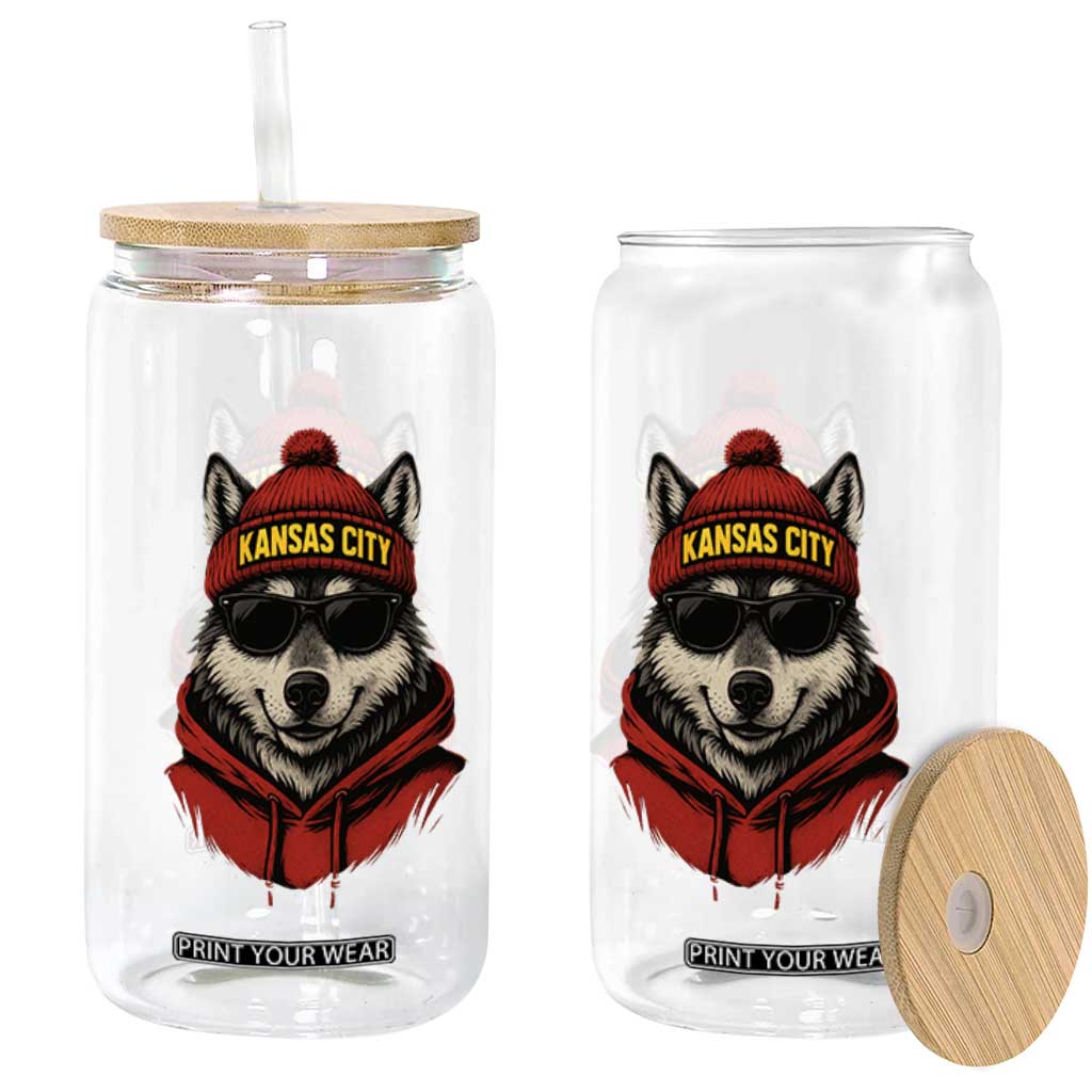 KC Game Day Glass Can Vintage Retro Football Mascot TS10 Print Your Wear