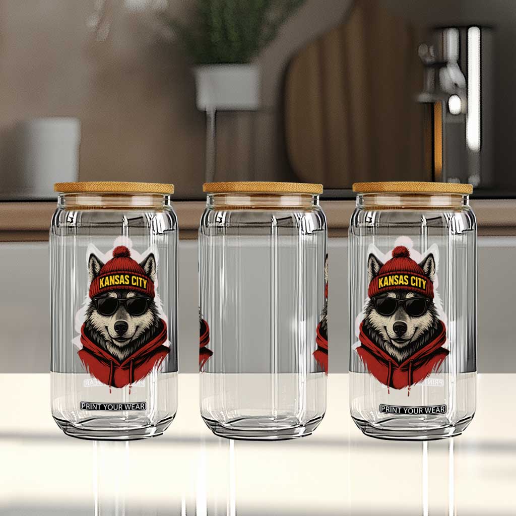KC Game Day Glass Can Vintage Retro Football Mascot TS10 Print Your Wear