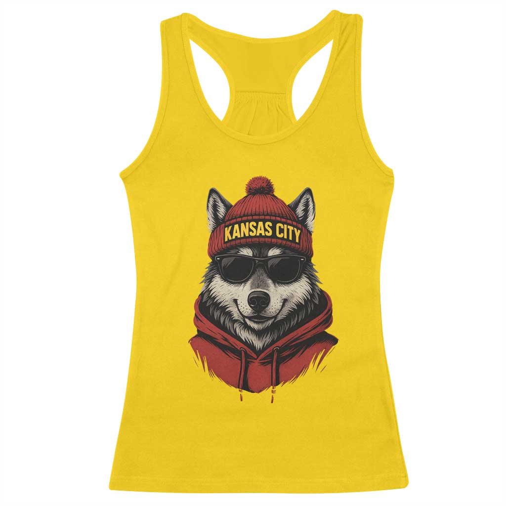 KC Game Day Racerback Tank Top Vintage Retro Football Mascot TS10 Daisy Print Your Wear