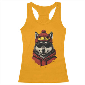 KC Game Day Racerback Tank Top Vintage Retro Football Mascot TS10 Gold Print Your Wear