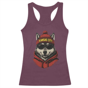 KC Game Day Racerback Tank Top Vintage Retro Football Mascot TS10 Maroon Print Your Wear