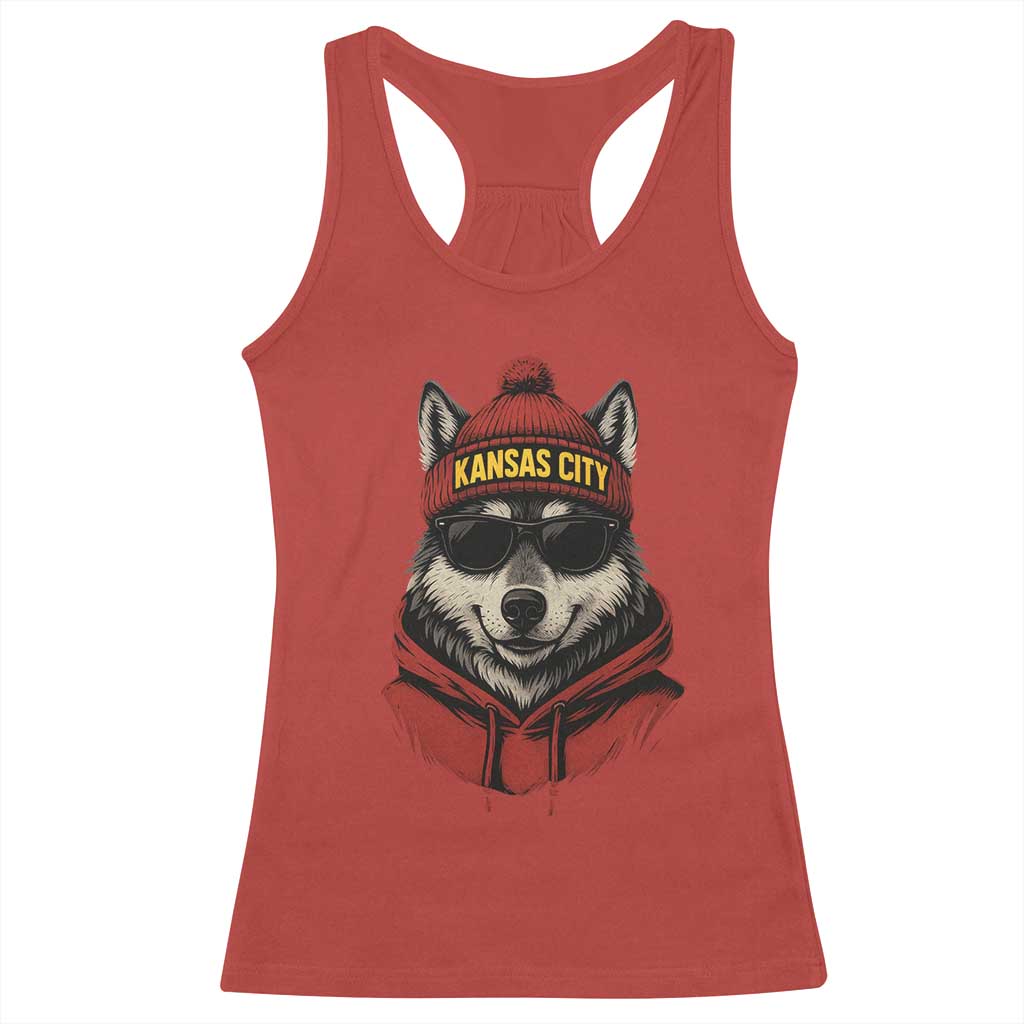 KC Game Day Racerback Tank Top Vintage Retro Football Mascot TS10 Red Print Your Wear