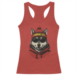 KC Game Day Racerback Tank Top Vintage Retro Football Mascot TS10 Red Print Your Wear