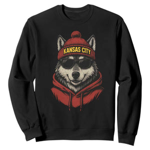 KC Game Day Sweatshirt Vintage Retro Football Mascot TS10 Black Print Your Wear