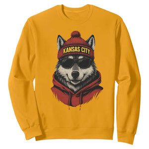 KC Game Day Sweatshirt Vintage Retro Football Mascot TS10 Gold Print Your Wear