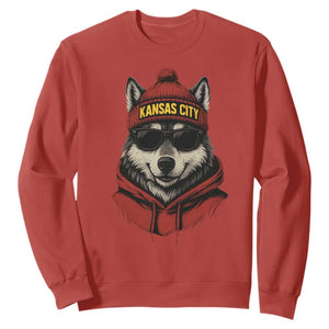KC Game Day Sweatshirt Vintage Retro Football Mascot TS10 Red Print Your Wear