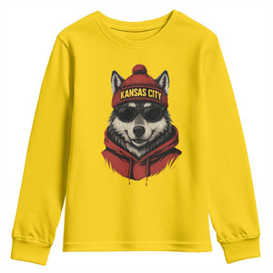 KC Game Day Youth Sweatshirt Vintage Retro Football Mascot TS10 Daisy Print Your Wear