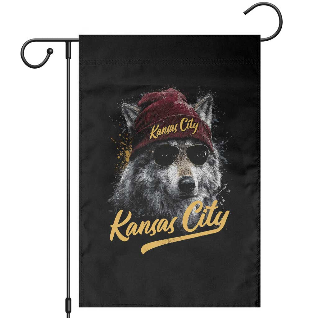 KC Game Day Garden Flag Retro Vintage Football Watercolors Sport Mascot TS10 Black Print Your Wear