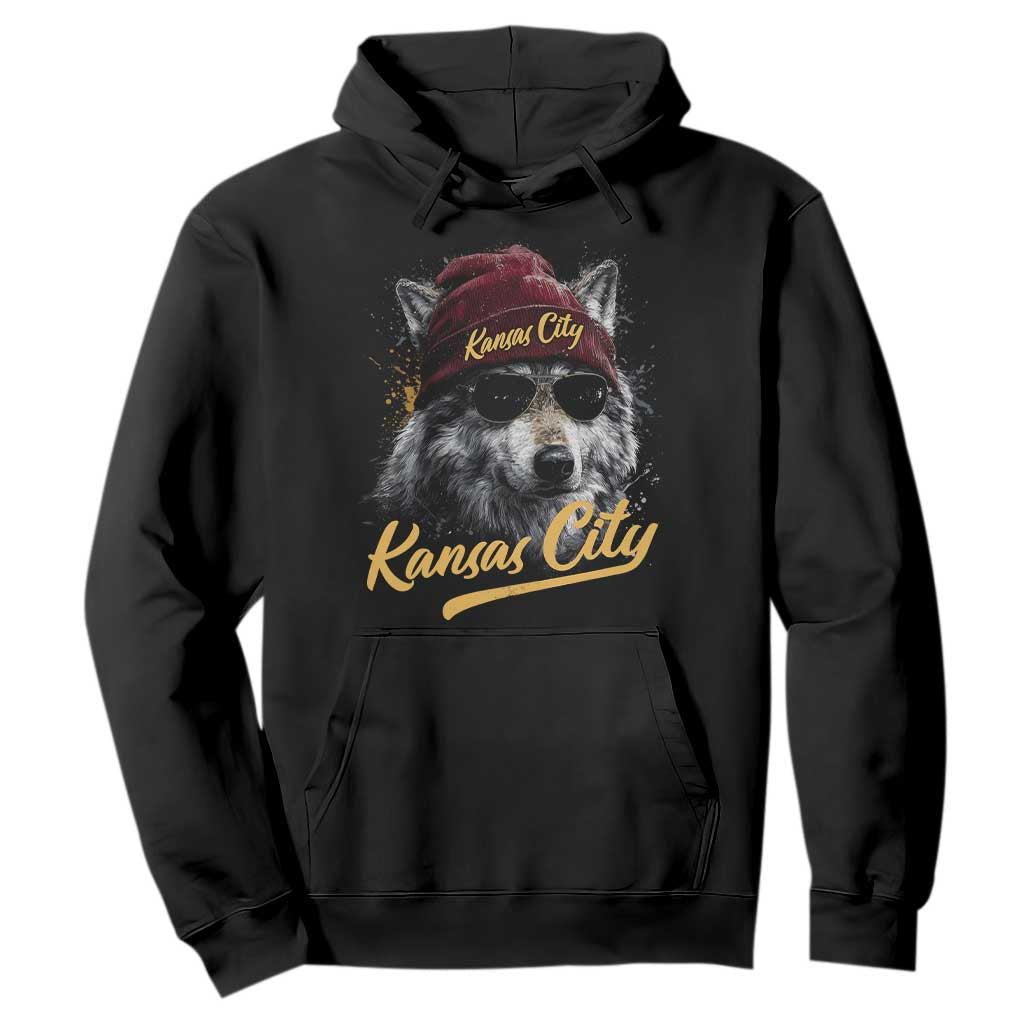 KC Game Day Hoodie Retro Vintage Football Watercolors Sport Mascot TS10 Black Print Your Wear