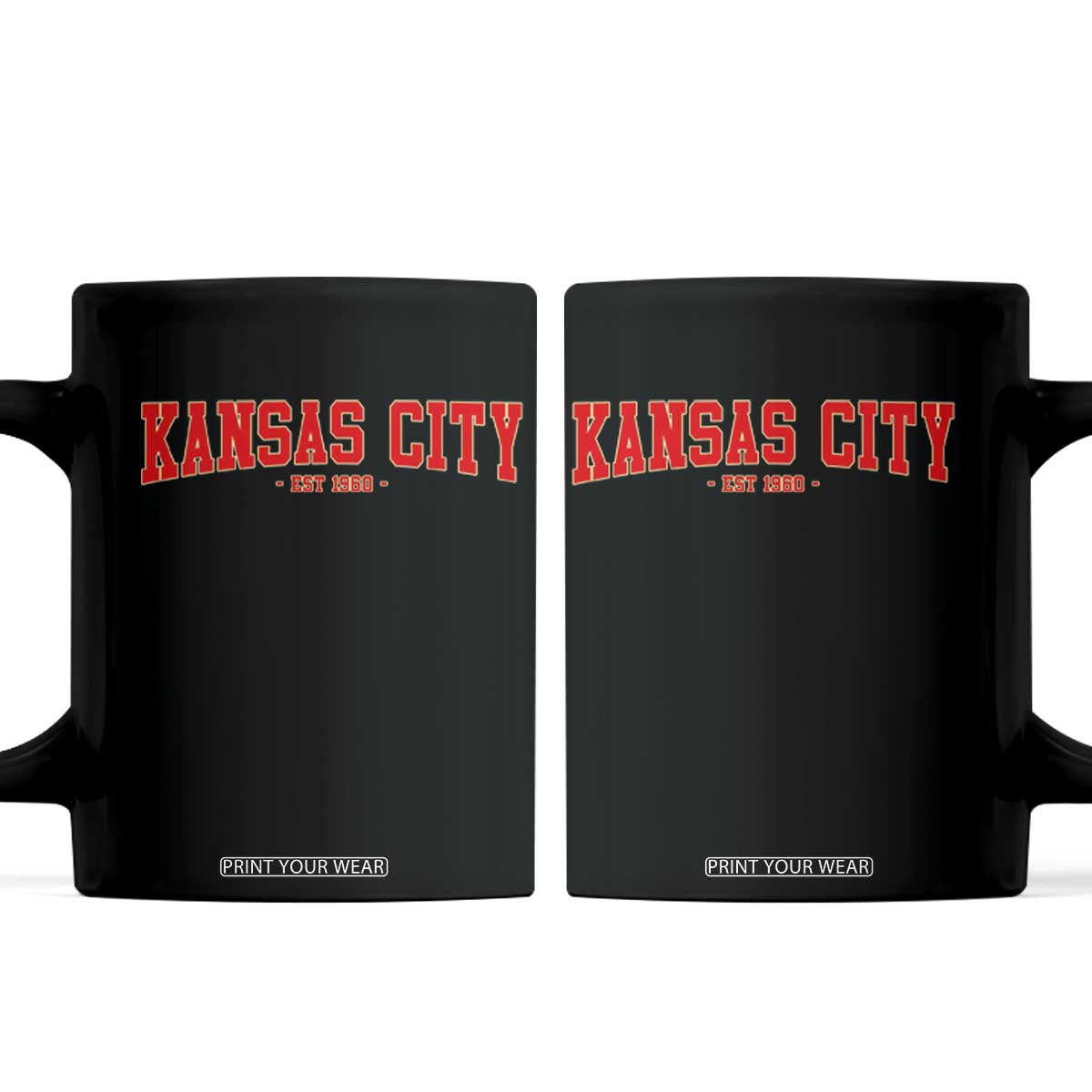 KC Game Day Coffee Mug Retro Style 90s Vintage Unisex Varisty Football TS10 Black Print Your Wear