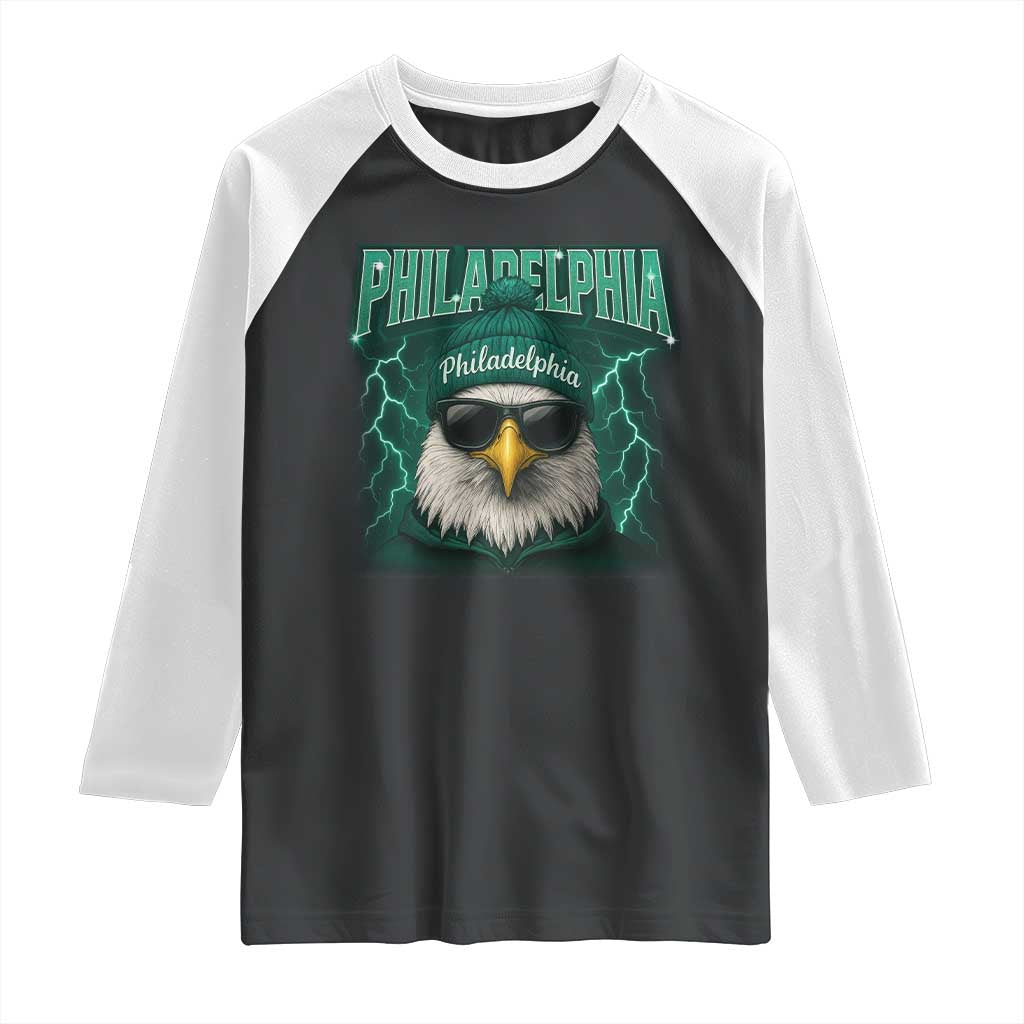 EF Game Day Raglan Shirt Retro Bootleg Sports Fan TS10 Black White Print Your Wear