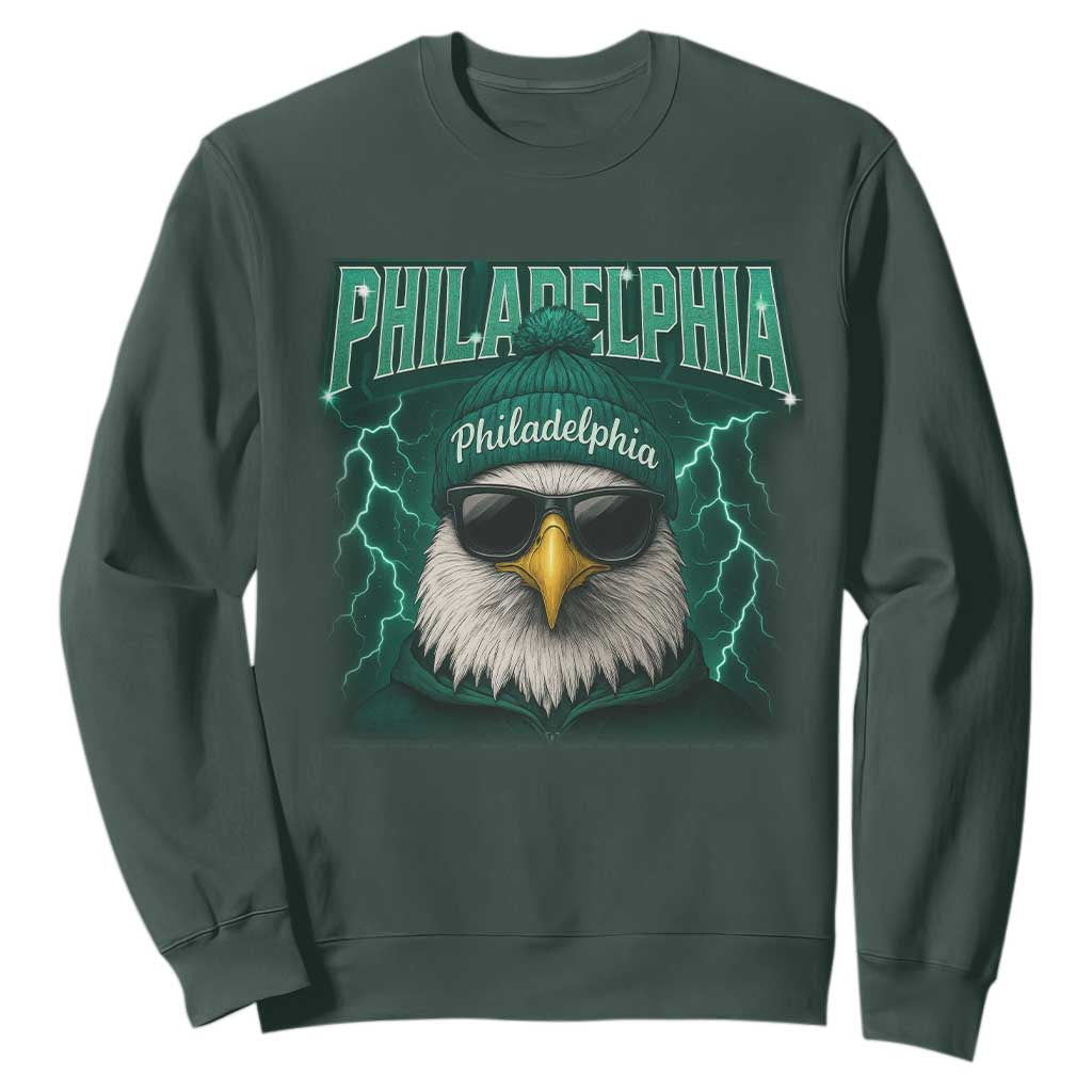 EF Game Day Sweatshirt Retro Bootleg Sports Fan TS10 Dark Forest Green Print Your Wear