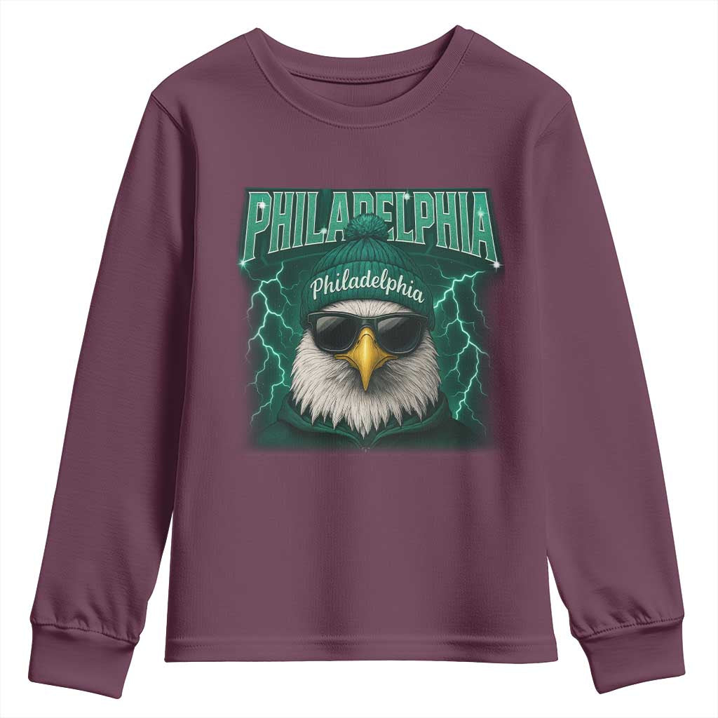 EF Game Day Youth Sweatshirt Retro Bootleg Sports Fan TS10 Maroon Print Your Wear