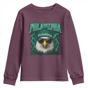 EF Game Day Youth Sweatshirt Retro Bootleg Sports Fan TS10 Maroon Print Your Wear