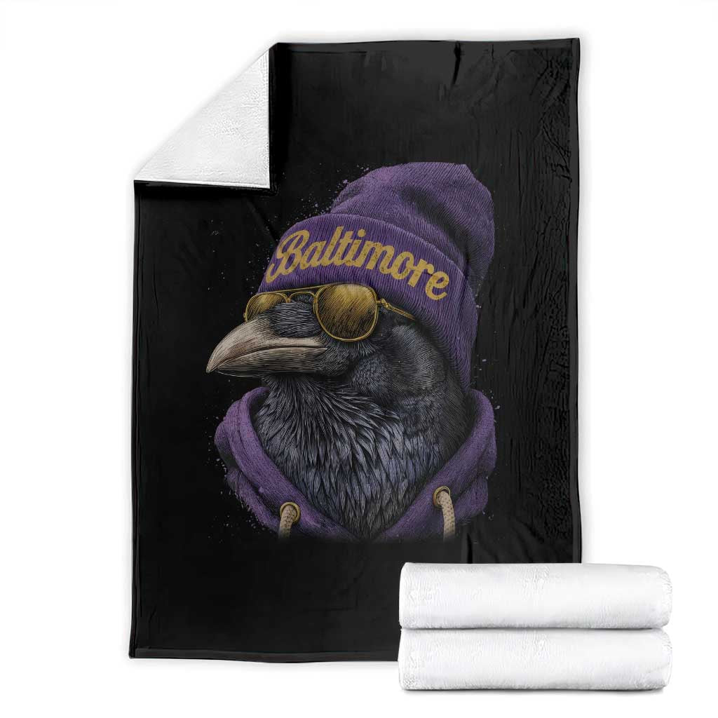 RF Football Lover Throw Blanket Vintage Maryland Edgar Allan Poe The Flock Game Day TS10 Black Print Your Wear