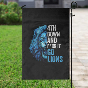 LF Game Day Garden Flag Funny 4th Down F*ck It Blue Team Sports Fan TS10 Print Your Wear