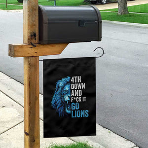 LF Game Day Garden Flag Funny 4th Down F*ck It Blue Team Sports Fan TS10 Print Your Wear